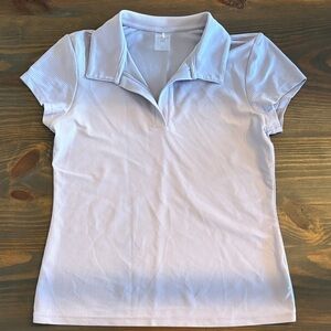 Calia ribbed collar top. Large.